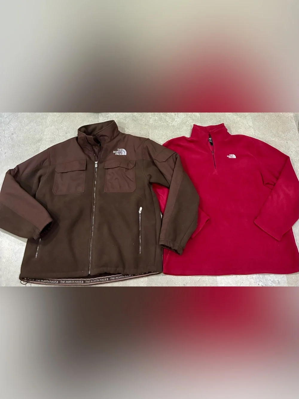 Men’s NORTH FACE Salina Thick Jacket & Fleece Pullover, sz XL